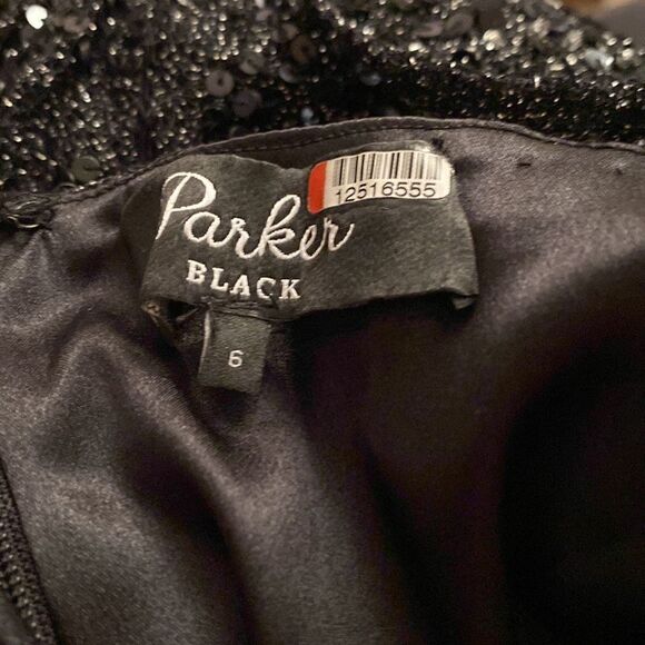 Parker Black Sequin Bodice Jumpsuit Size 6 - Picture 7 of 7